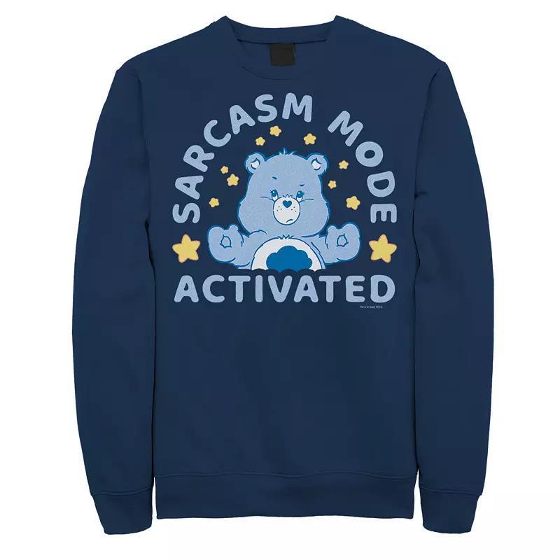 Men's Care Bears Sarcasm Mode Activated Graphic Fleece, Size: Large, Blue Product Image
