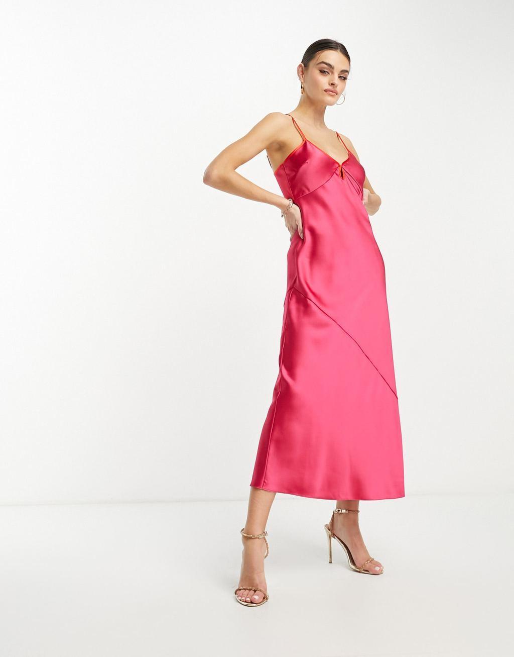 Never Fully Dressed satin slip dress Product Image