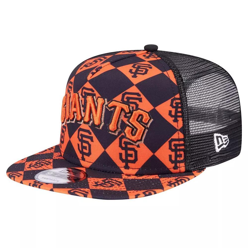Mens New Era San Francisco Giants Seeing Diamonds A-Frame Trucker 9FIFTY Snapback Hat Product Image