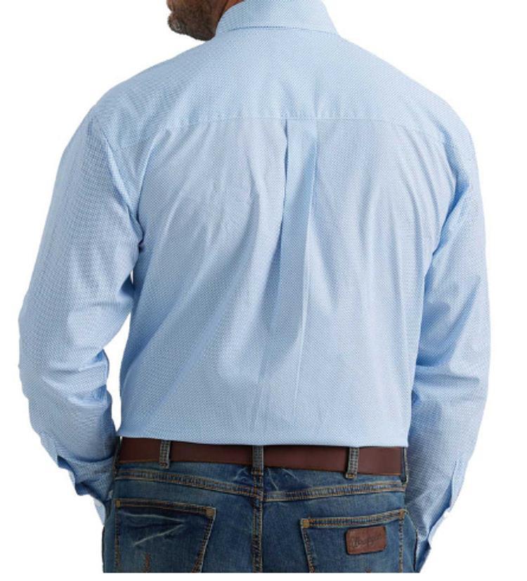 Wrangler® Men's L/S George Strait Button Down Shirt - Blue Product Image
