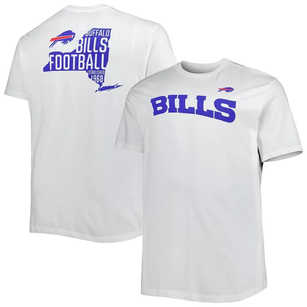 Men's Fanatics Branded White Buffalo Bills Big & Tall Hometown Collection Hot Shot T-Shirt, Size: XLT Product Image