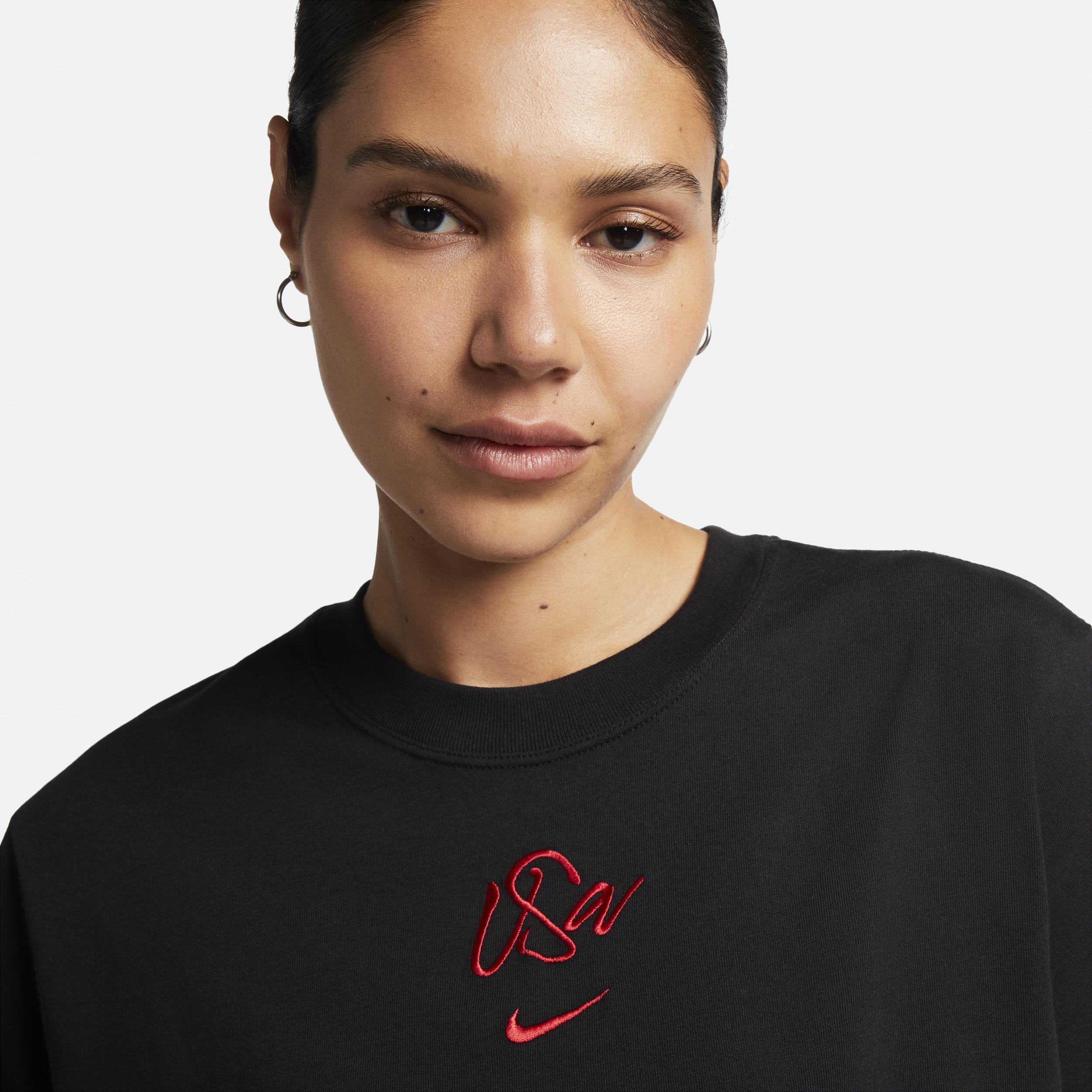 Womens Nike Black Uswnt Fearless T-shirt Product Image