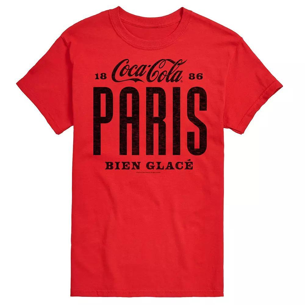Mens Coca-Cola Paris Graphic Tee Grey Red Product Image
