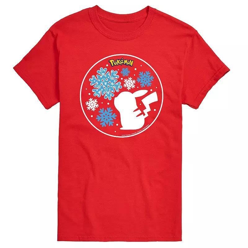 Big & Tall Pokemon Snowflake Pikachu Tee, Mens Product Image