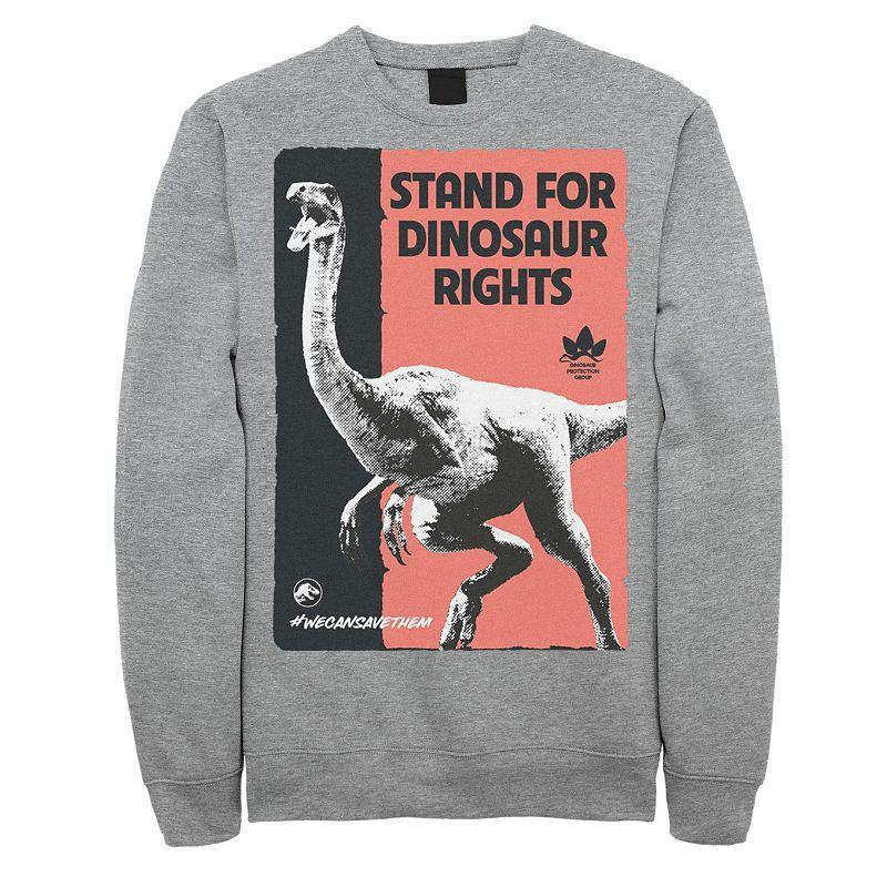 Men's Jurassic World Stand For Dinosaurs Poster Sweatshirt, Size: XXL, Blue Product Image