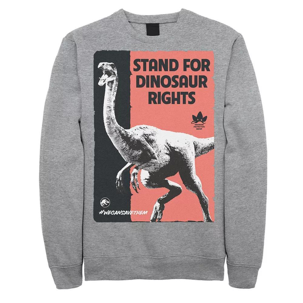 Men's Jurassic World Stand For Dinosaurs Poster Sweatshirt, Size: XXL, Blue Product Image