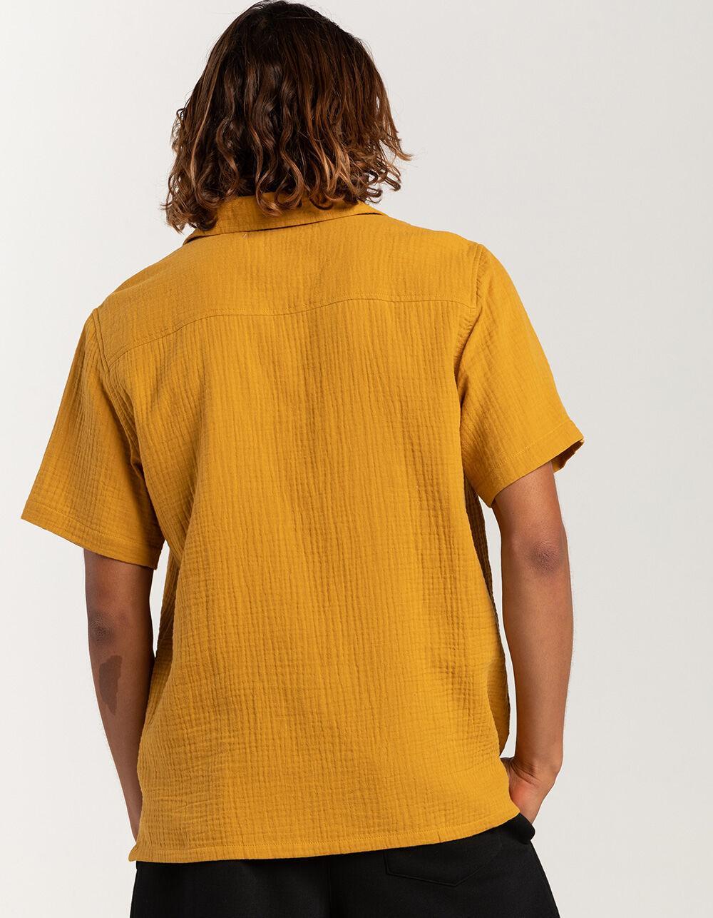 RSQ Mens Gauze Camp Shirt - GOLD Product Image