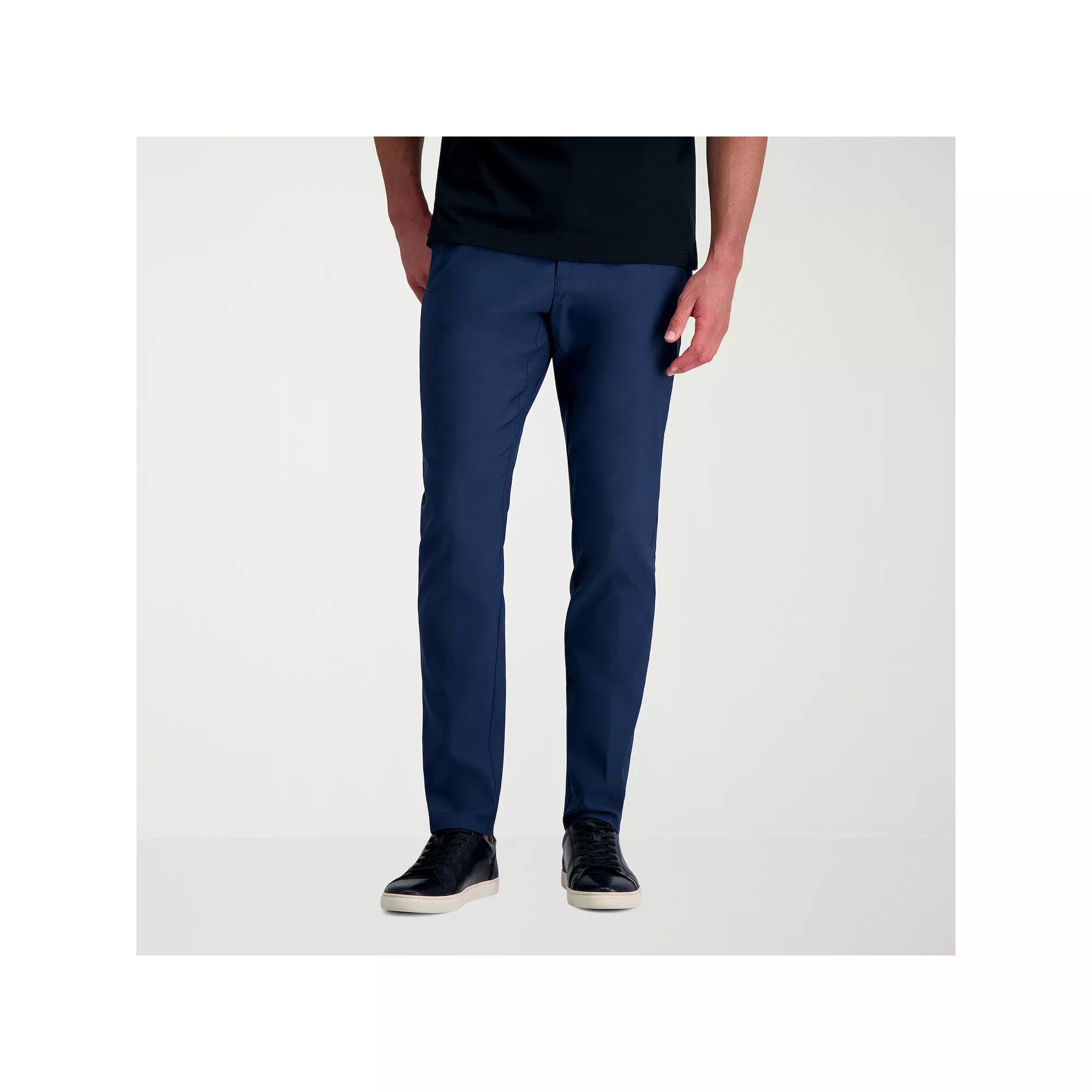 Mens Haggar Life Khaki Slim Fit Flex Pants Grey Heather Product Image