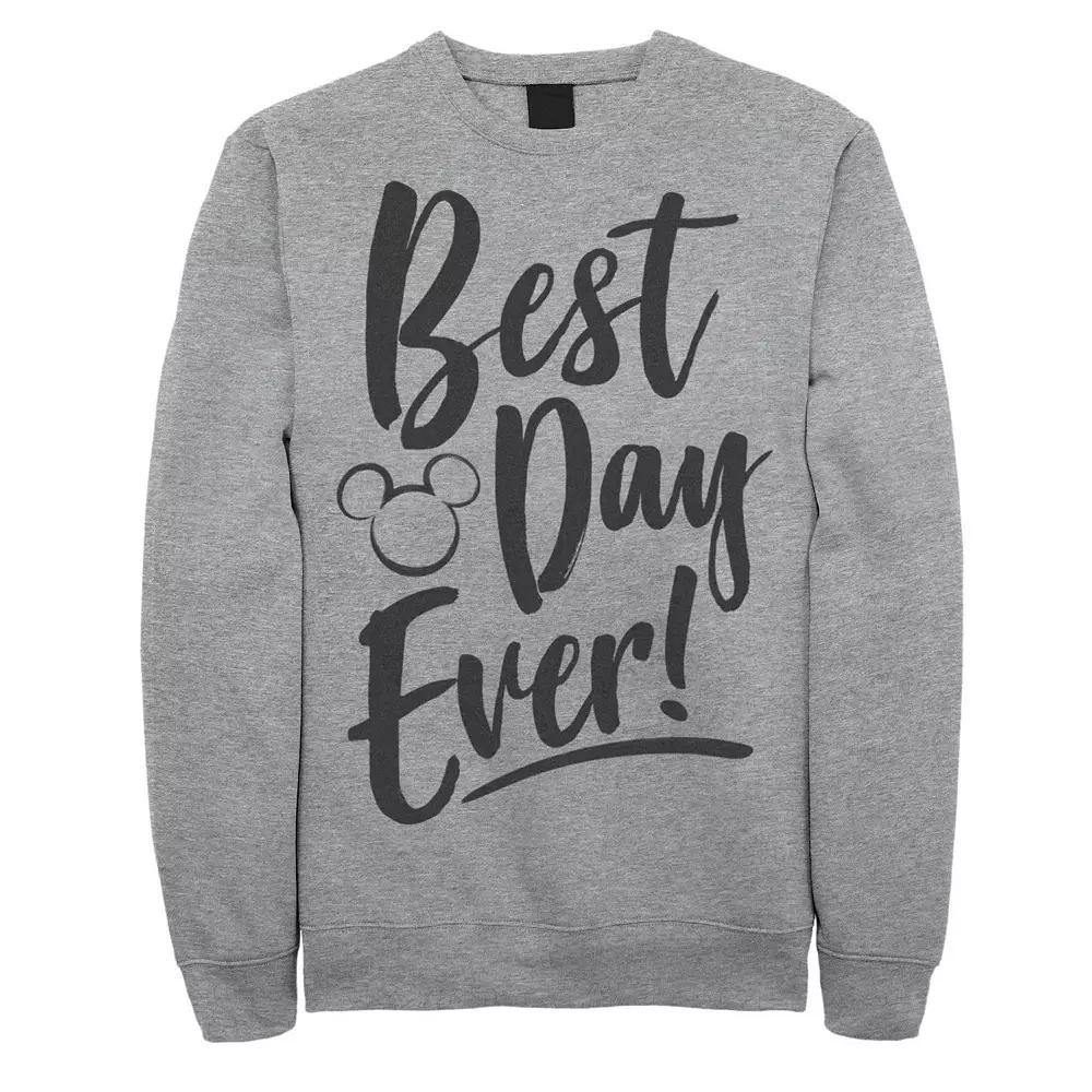 Disney's Men's Park Best Day Ever Sweatshirt, Size: Large, Athletic Grey Product Image
