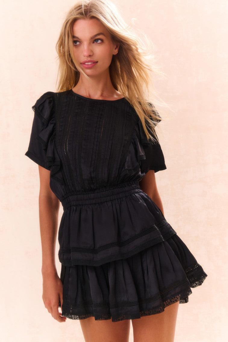 Natasha Ruffle Mini Dress Product Image