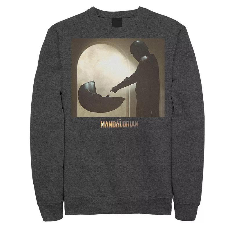 Men's Star Wars The Mandalorian The Child Scene Logo Sweatshirt, Size: XXL, Grey Heather Product Image