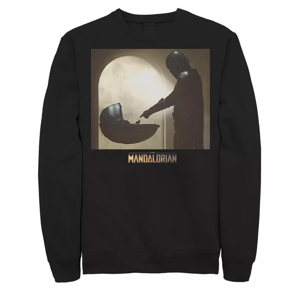 Men's Star Wars The Mandalorian The Child Scene Logo Sweatshirt, Size: XXL, Grey Heather Product Image