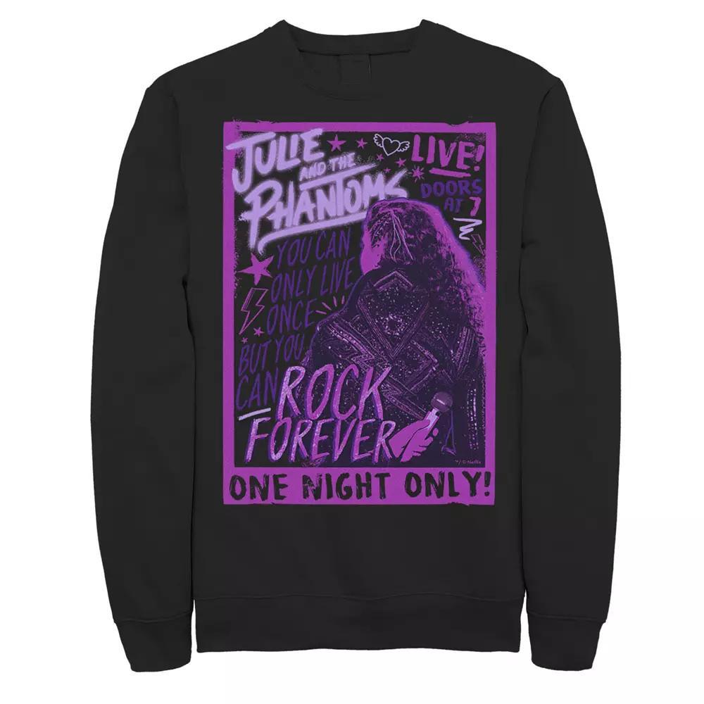 Men's Julie And The Phantoms One Night Only Poster Sweatshirt, Size: Medium, Black Product Image