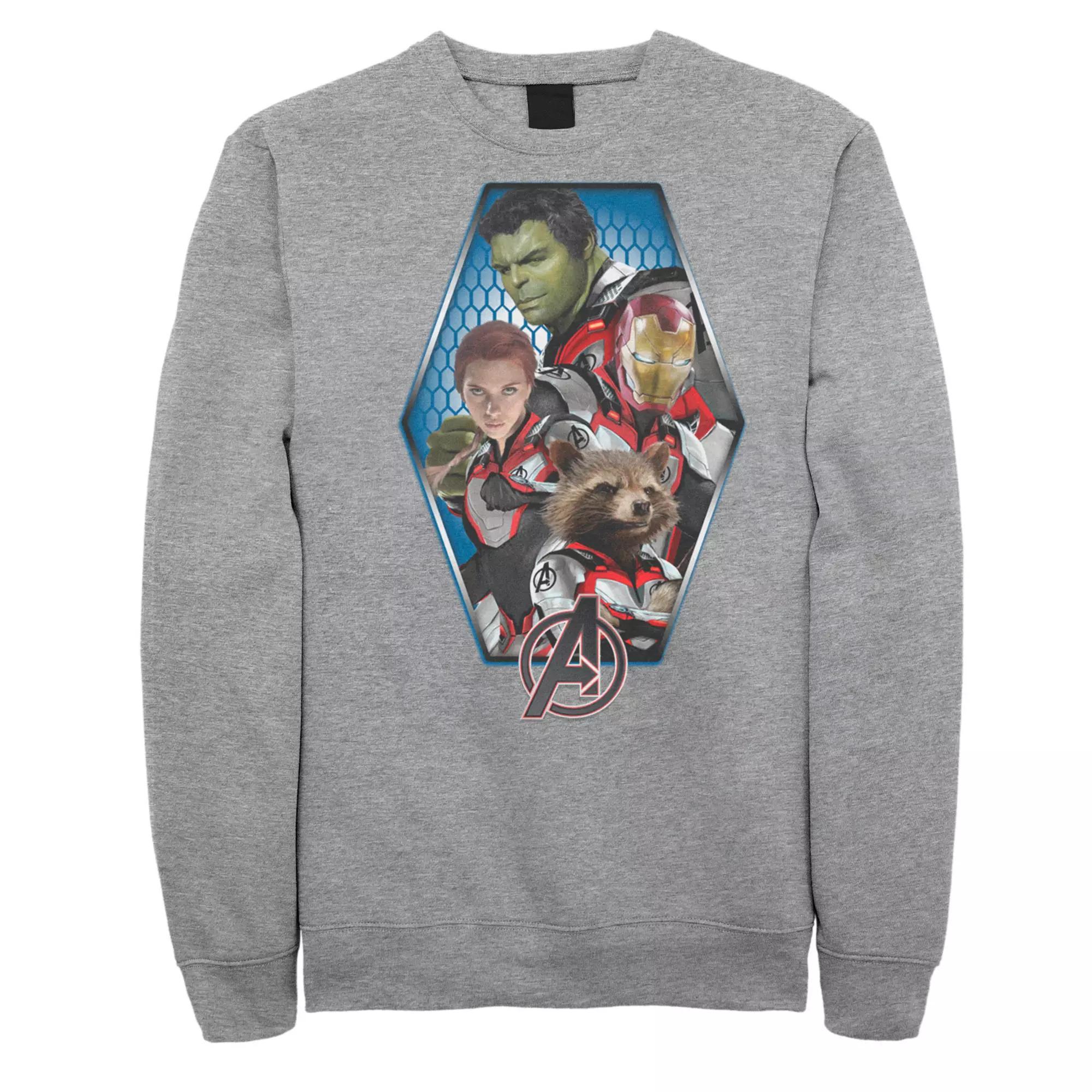 Men's Marvel Avengers Endgame Group Pose Sweatshirt, Size: 3XL, Athletic Grey Product Image