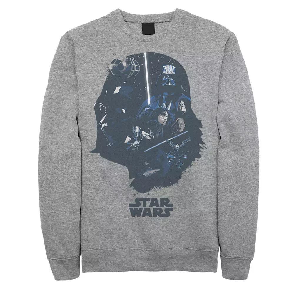 Men's Star Wars Darth Vader Dark Side Sweatshirt, Size: 3XL, Athletic Grey Product Image