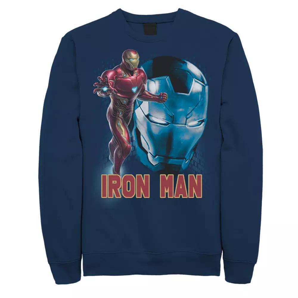 Men's Marvel Avengers Endgame Iron Man Profile Sweatshirt, Size: Large, Blue Product Image