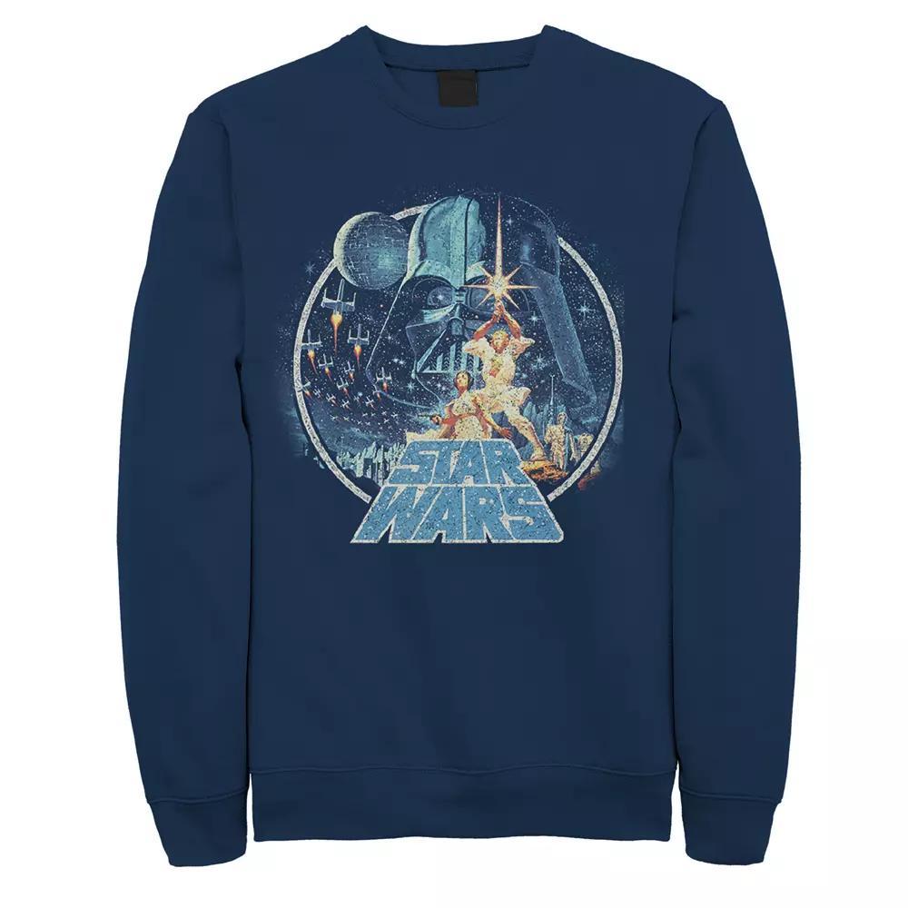 Men's Star Wars Vintage Victory Fleece Sweatshirt, Size: XXL, Blue Product Image