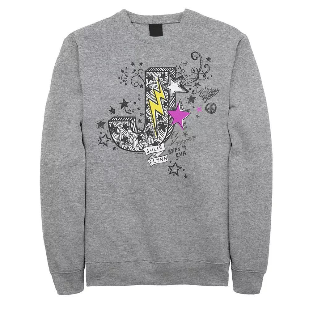 Men's Julie And The Phantoms Julie & Flynn J Sketch Sweatshirt, Size: Small, Athletic Grey Product Image