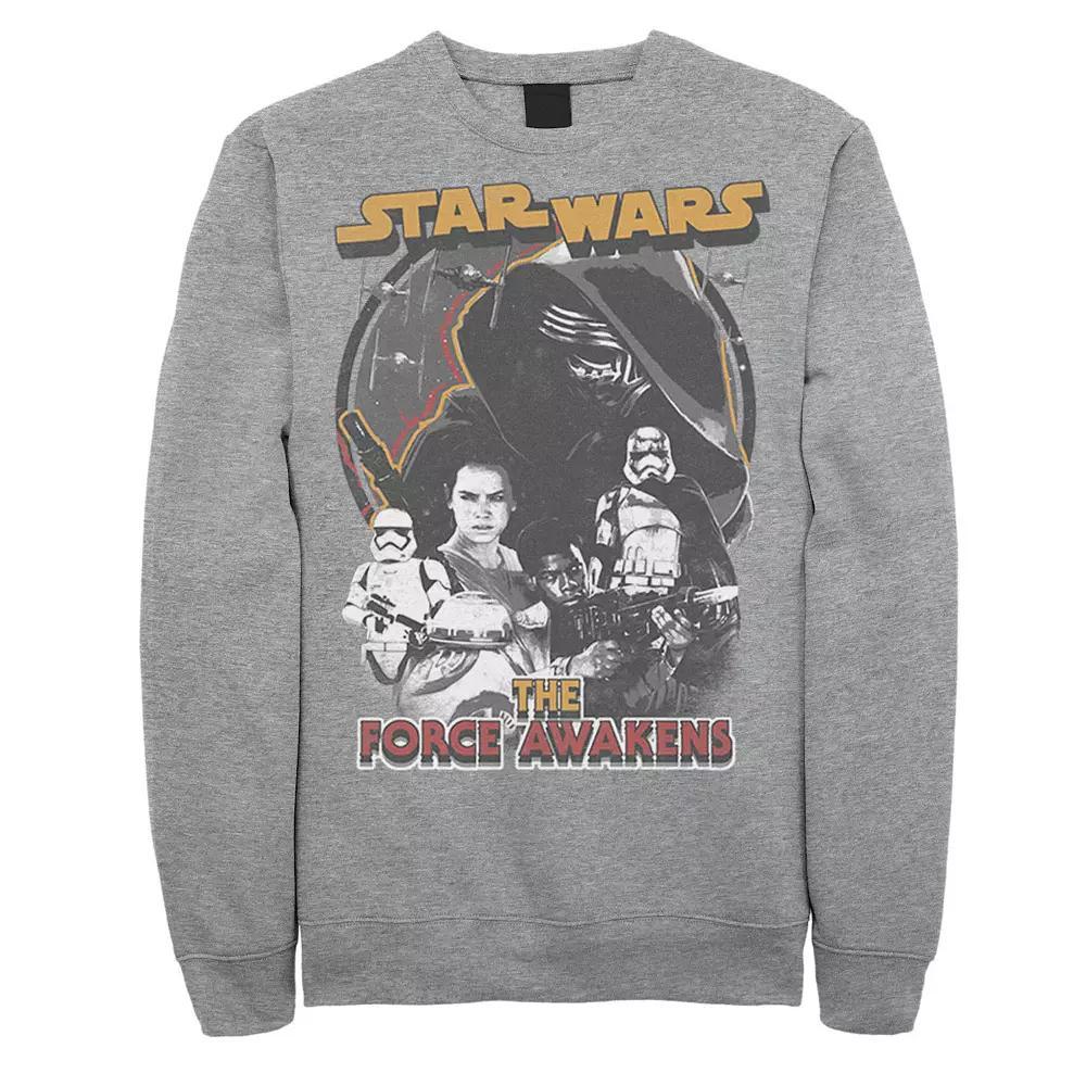 Men's Star Wars: The Force Awakens Group Poster Sweatshirt, Size: XL, Athletic Grey Product Image