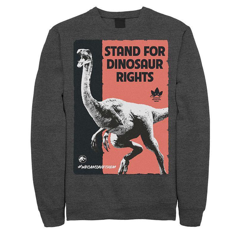 Men's Jurassic World Stand For Dinosaurs Poster Sweatshirt, Size: XXL, Blue Product Image