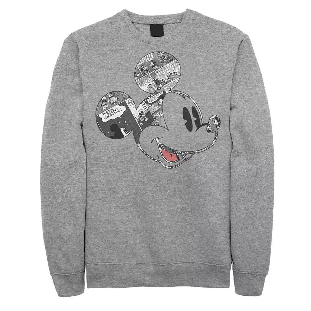 Disney's Big & Tall Mickey &Friends Mickey Mouse Comic Fill Fleece, Men's, Size: 5XB, Athletic Grey Product Image