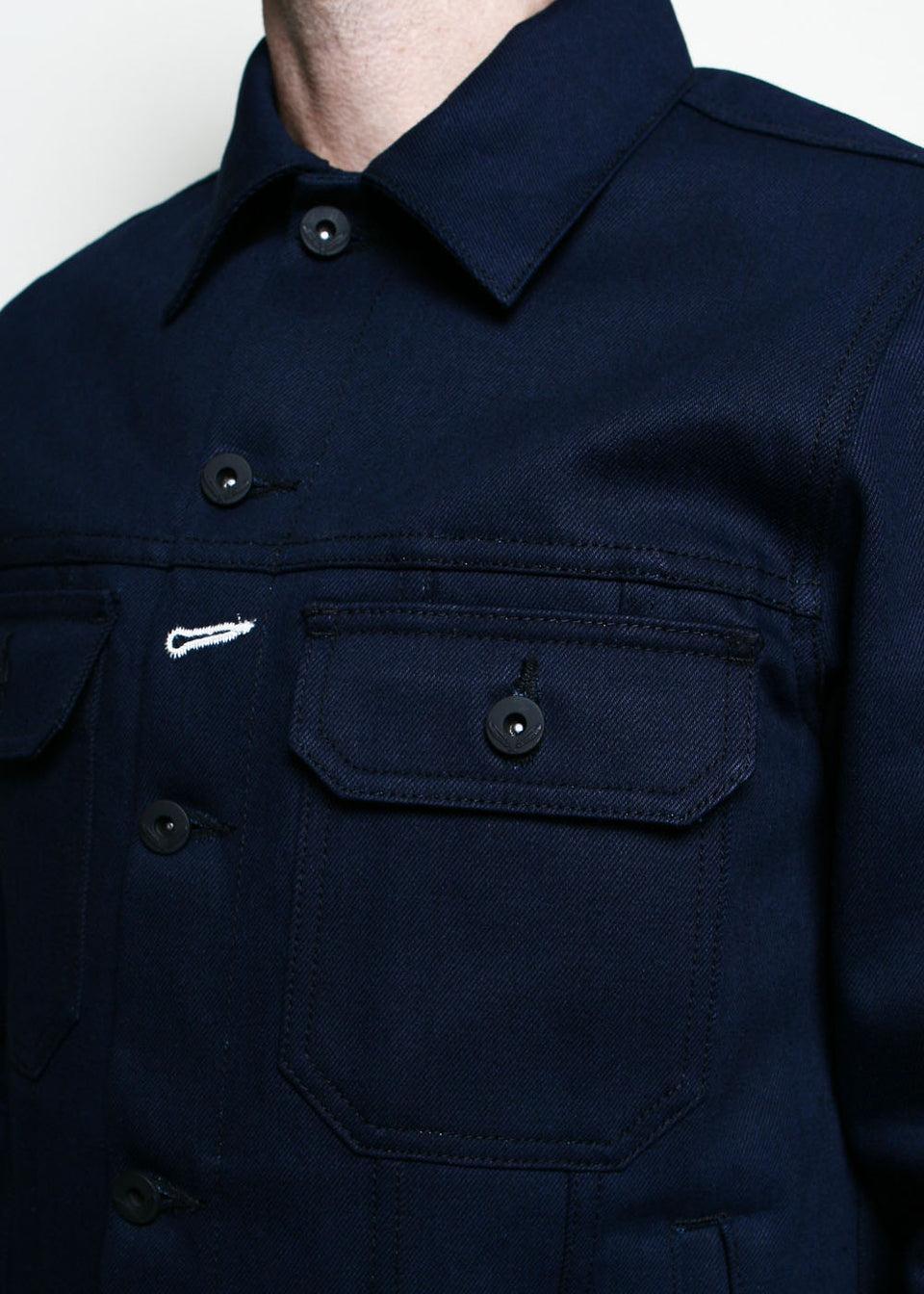 Cruiser Jacket // 13.5oz Indigo x Black Product Image