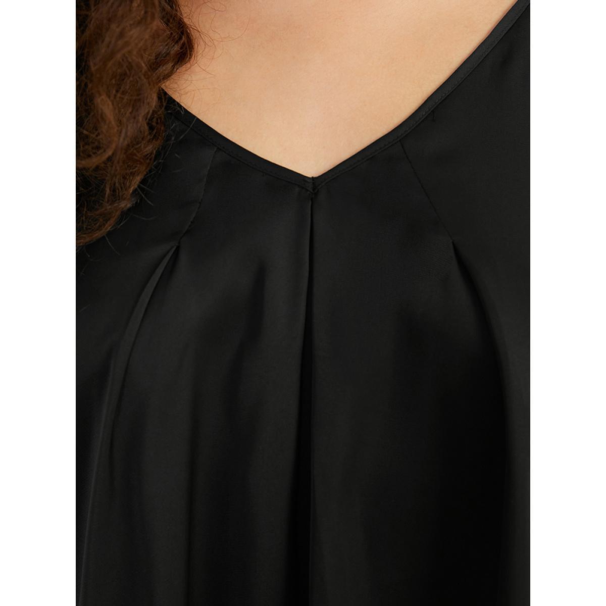 Plus Size Black Halloween Lace Patchwork Ties Bell Sleeve Blouse Women Elegant Long Sleeve V-neck Festival-Halloween Blouses BloomChic 28/5X Product Image