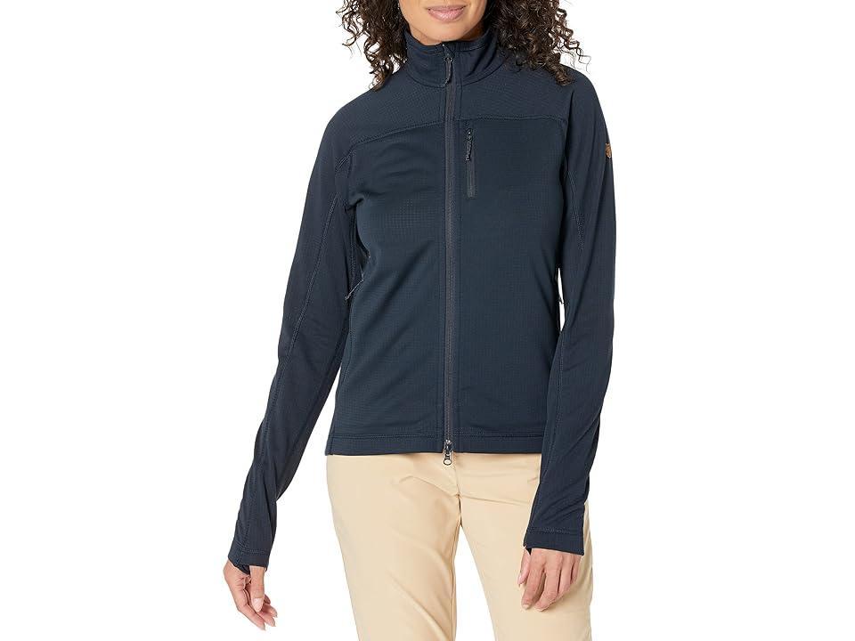 Fjallraven Abisko Lite Fleece Jacket (Dark ) Women's Clothing Product Image