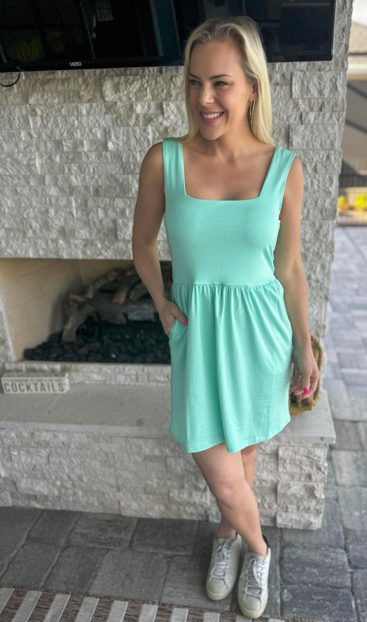 Savannah Square Neck Mini Dress Product Image