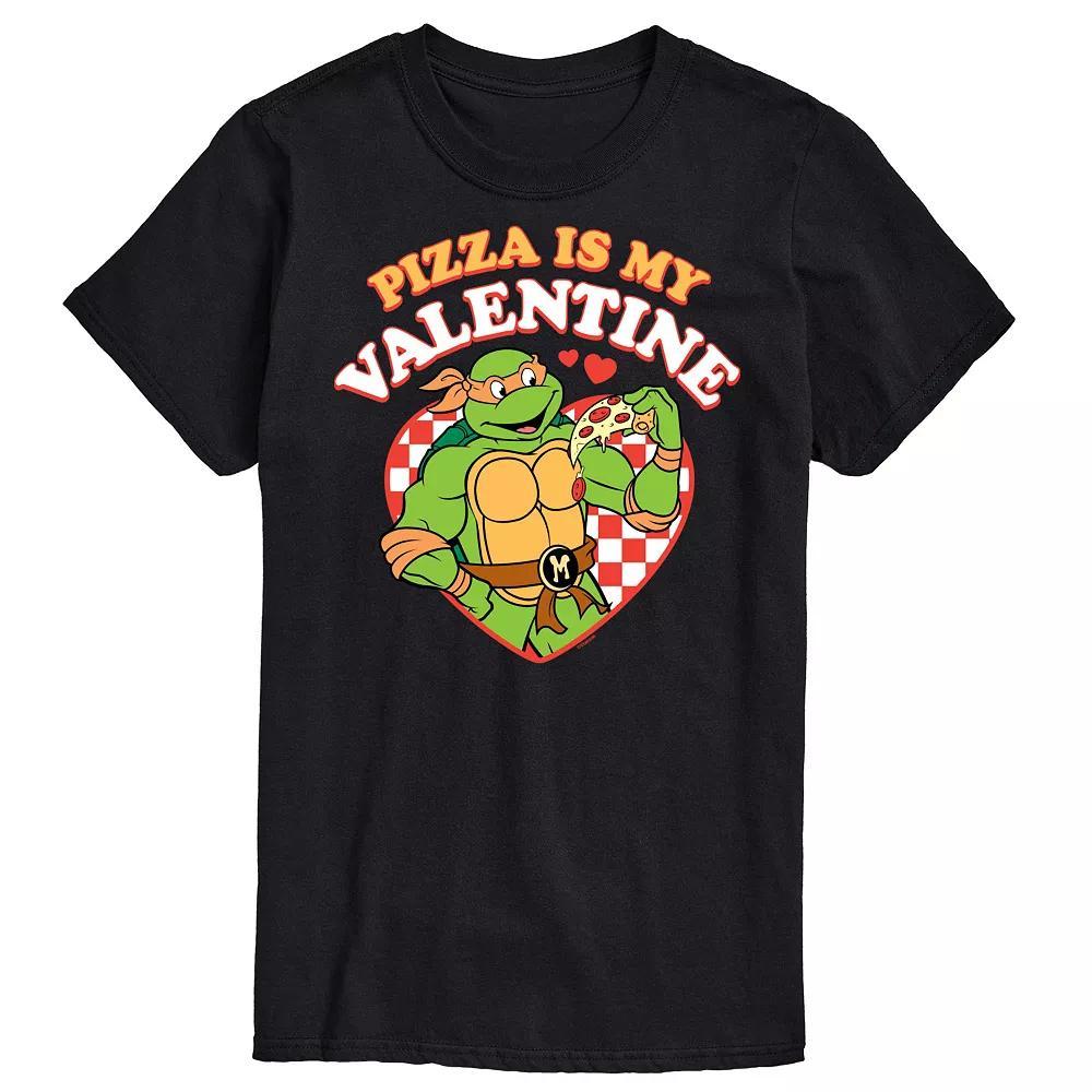 Men's TMNT Pizza Is My Valentine Tee, Size: Medium, Black Product Image