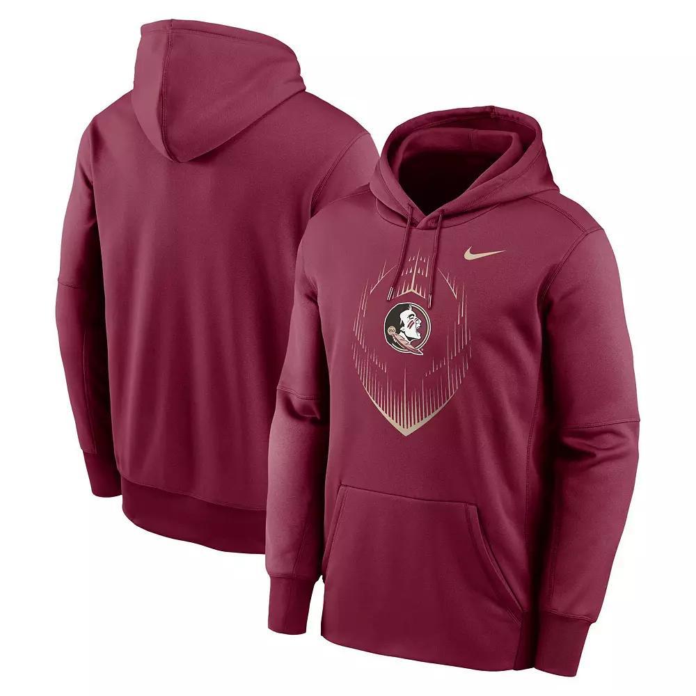 Men's Nike Garnet Florida State Seminoles Football Icon Performance Fleece Pullover Hoodie, Size: Large, Red Product Image