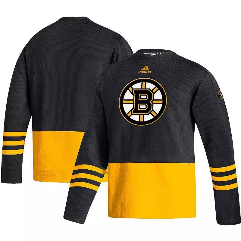 Mens adidas Boston Bruins Logo AEROREADY Pullover Sweater Product Image