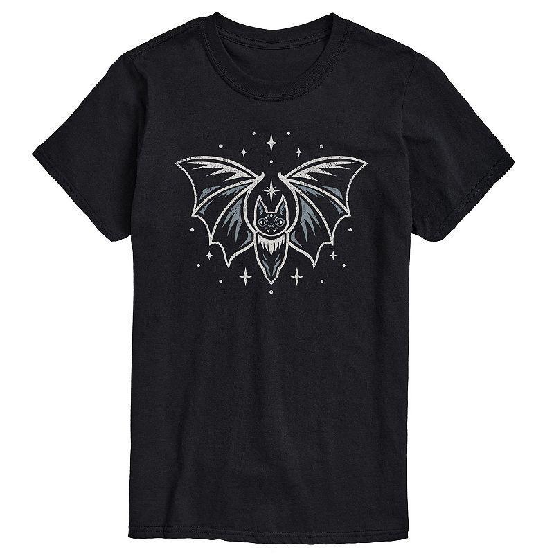 Mens Grey Bat Graphic Tee Product Image