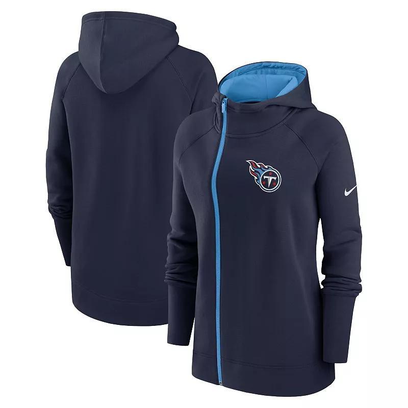 Women's Nike  Brown Cleveland Browns Asymmetrical Raglan Full-Zip Hoodie, Size: Medium Product Image