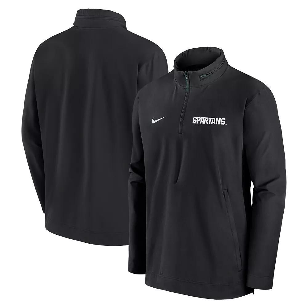 Men's Nike Black Michigan State Spartans Sideline Coaches Quarter-Zip Jacket, Size: Large Product Image