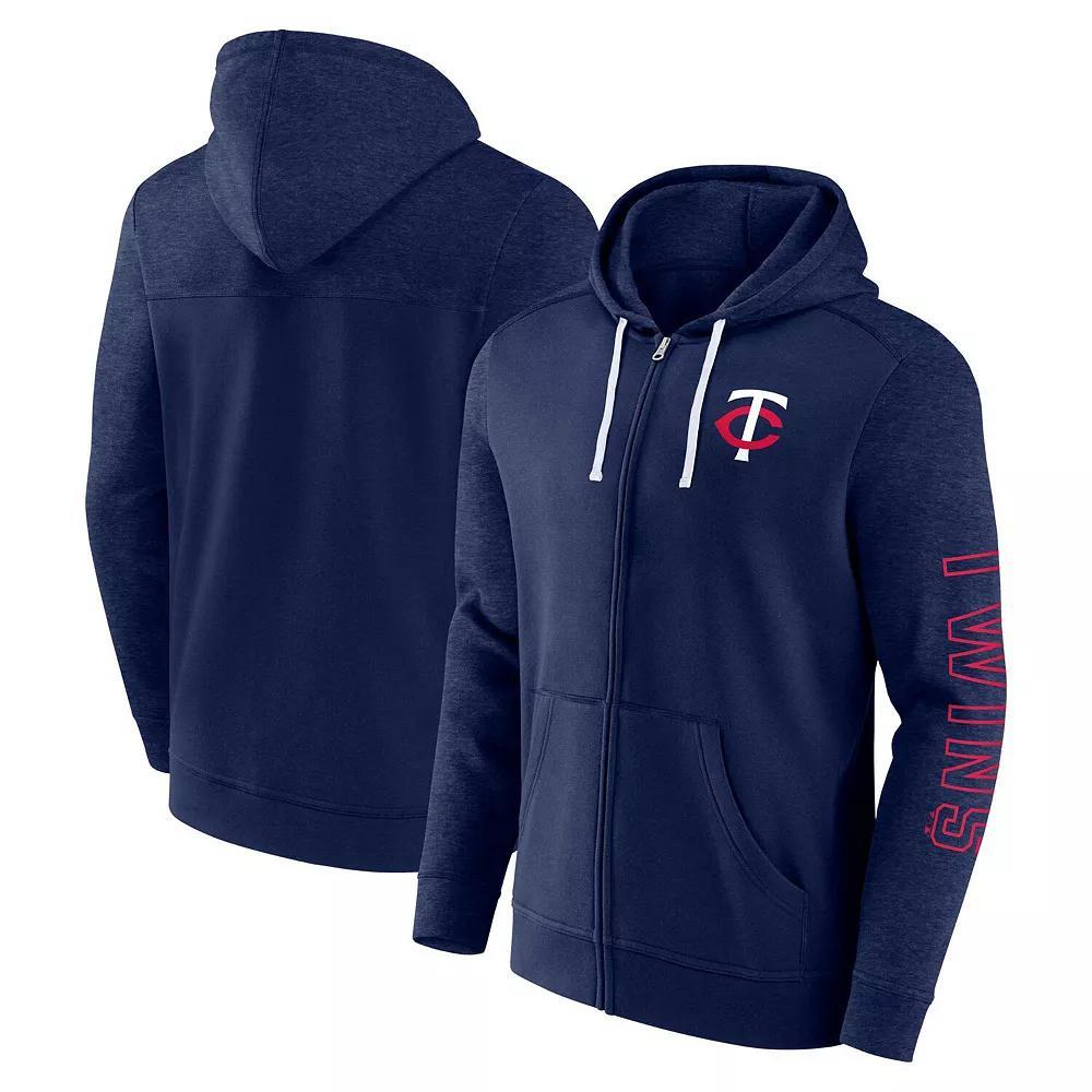 Men's Fanatics Branded Navy Minnesota Twins Offensive Line Up Full-Zip Hoodie, Size: Small, Blue Product Image