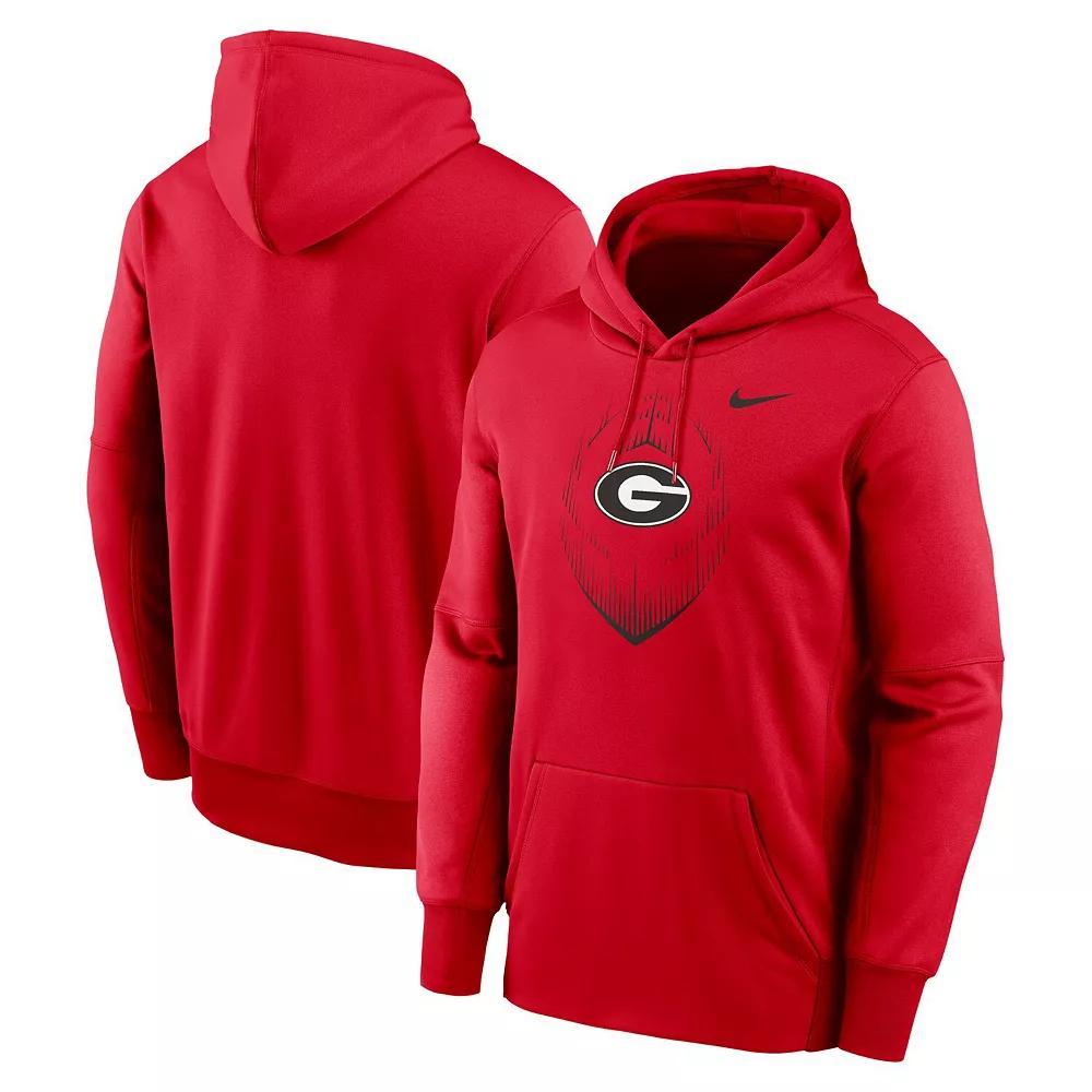 Men's Nike Red Georgia Bulldogs Football Icon Performance Fleece Pullover Hoodie, Size: XL Product Image