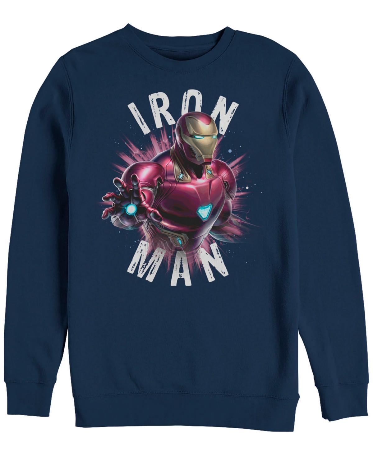 Men's Marvel Avengers Endgame Iron Man Power Portrait Sweatshirt, Size: 3XL, Blue Product Image