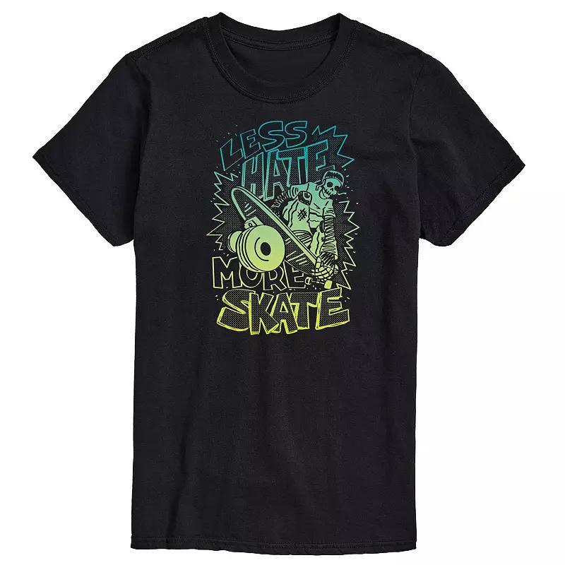 Mens Less Hate More Skate Graphic Tee Product Image