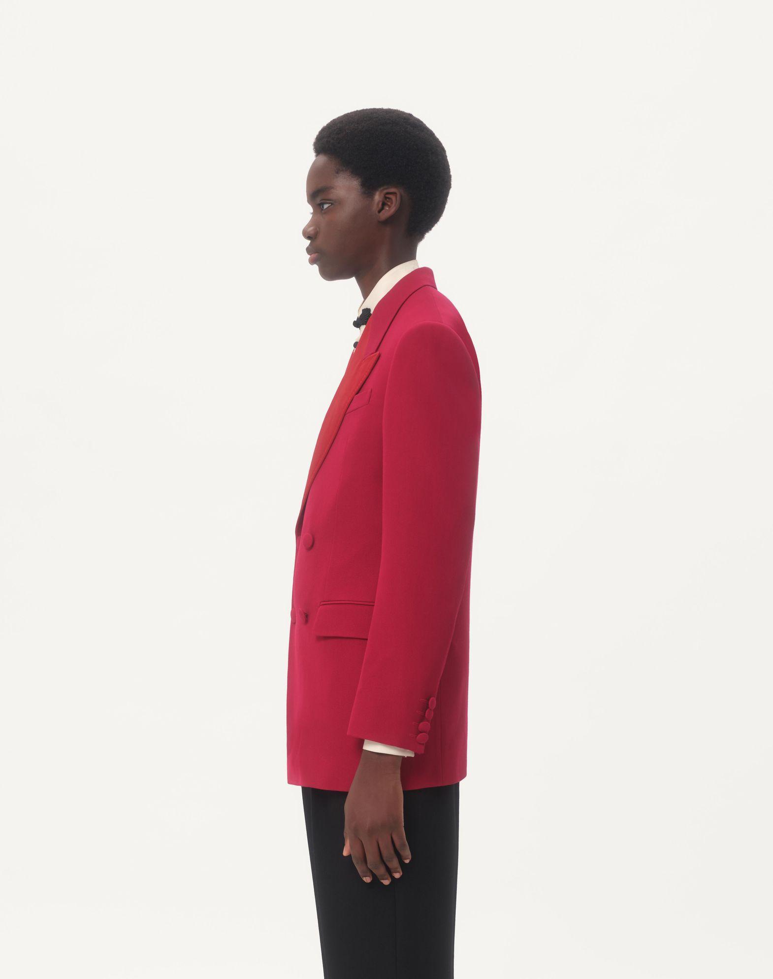 Double-Breasted Grain De Poudre Wool Jacket Product Image