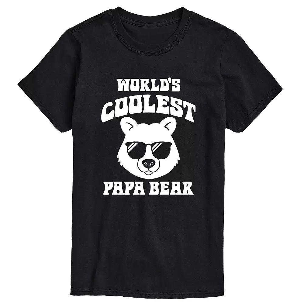 Mens Worlds Coolest Papa Bear Graphic Tee Product Image