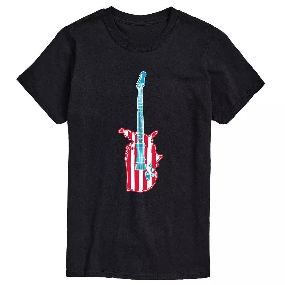 Big & Tall USA Guitar Tee, Mens Product Image