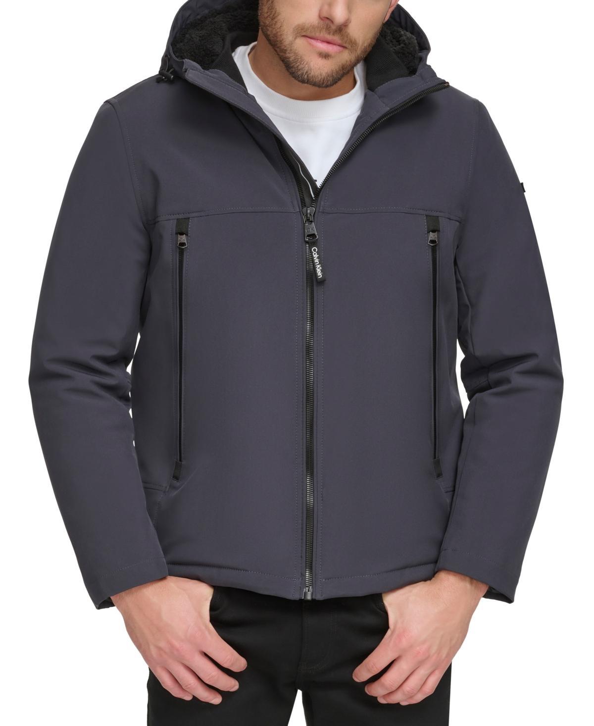 Calvin Klein Mens Sherpa Lined Infinite Stretch Soft Shell Jacket Product Image