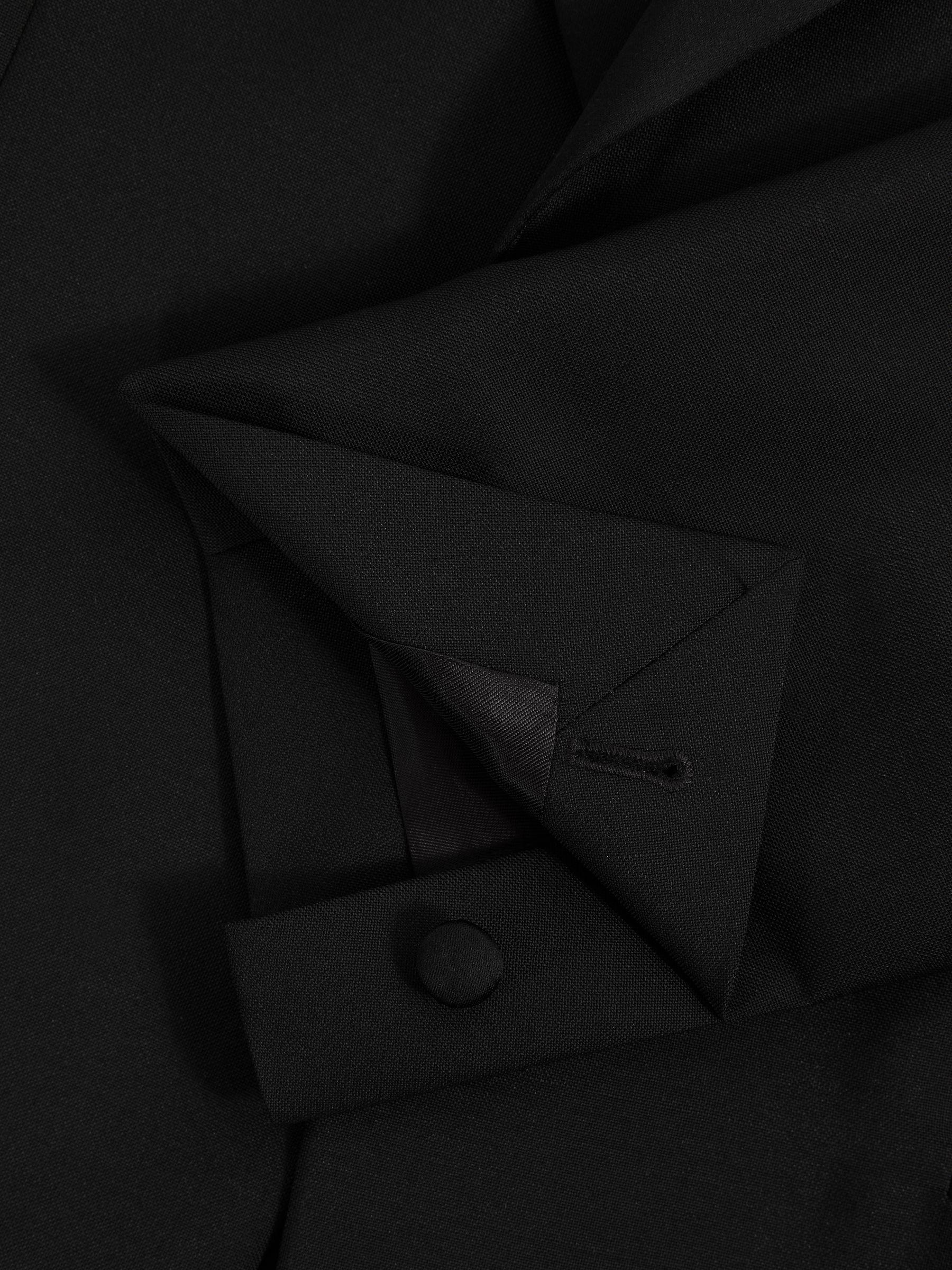 Atelier Wool-Mohair Slim Fit Single Breasted Tuxedo Jacket in Black Product Image