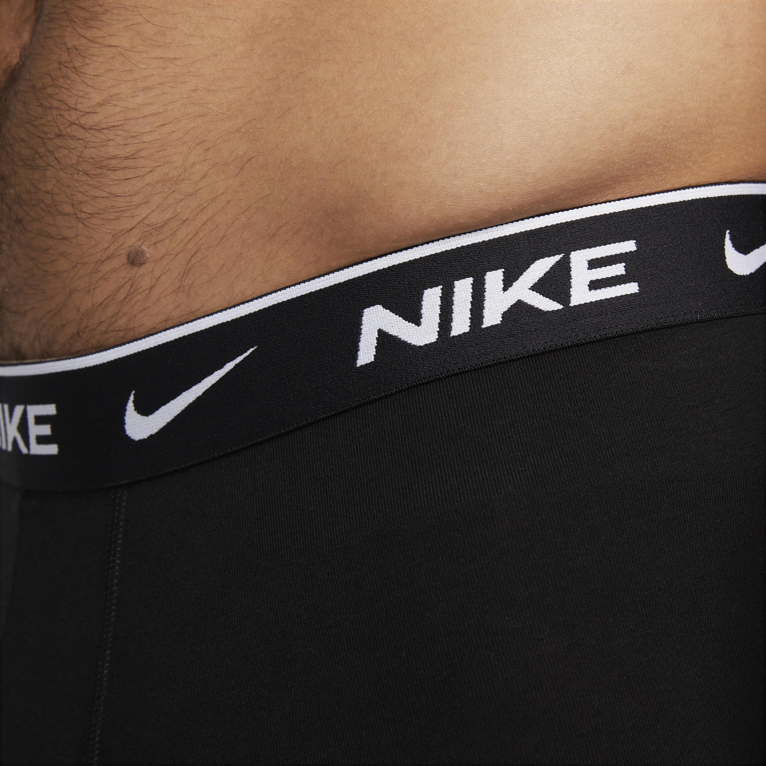 Men's Nike Dri-FIT Essential 3-pack Stretch Boxer Briefs, Size: Large, Black Orange Blue Product Image