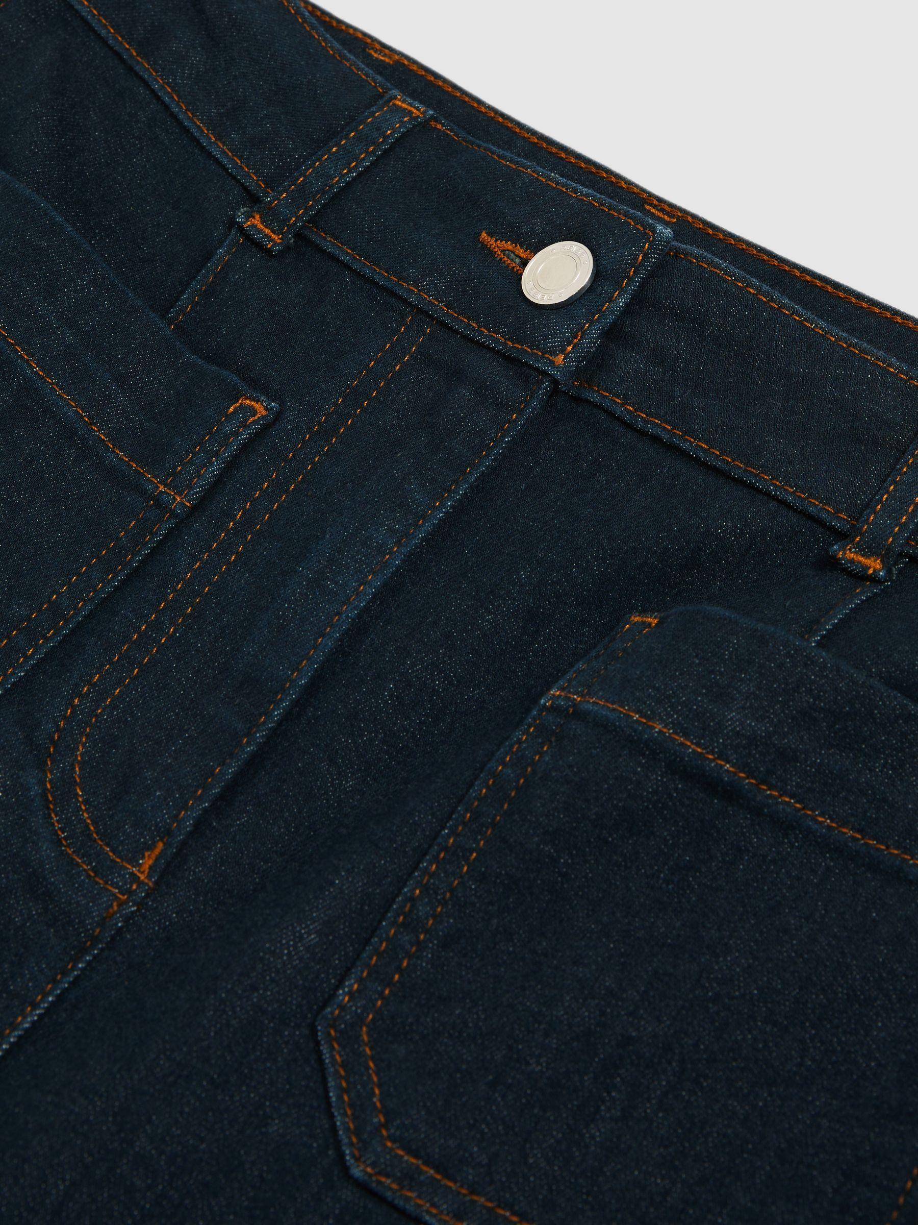 Linen-Blend Single-Breasted Blazer in Blue Product Image