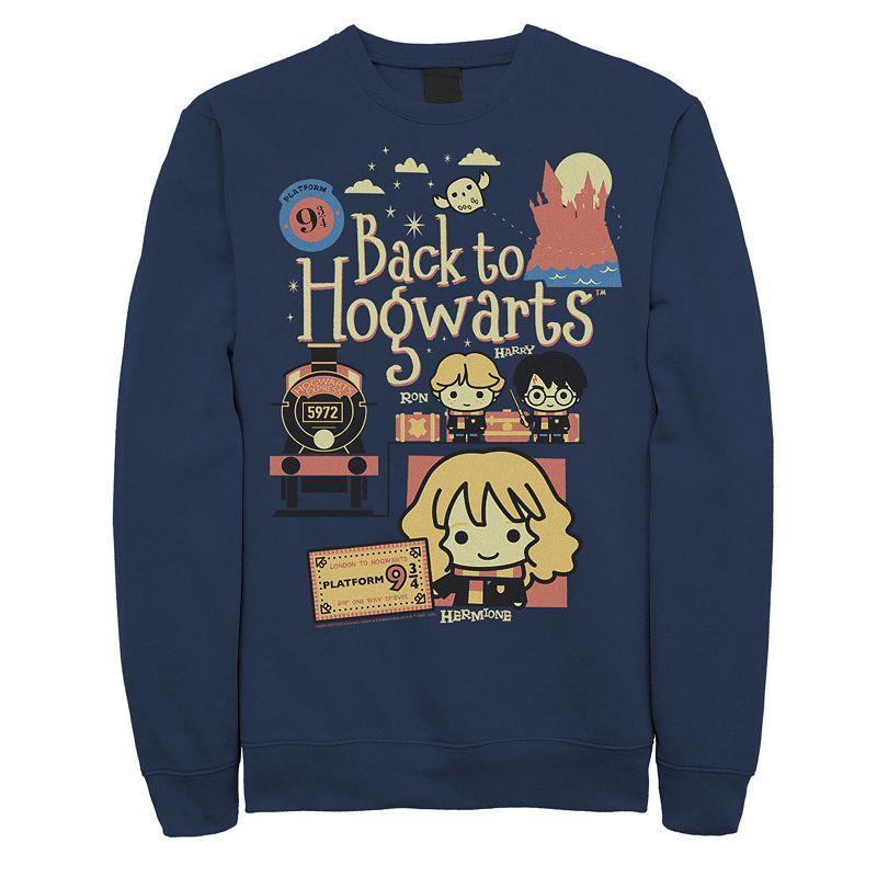 Men's Harry Potter Chibi Back To Hogwarts Sweatshirt, Size: XXL, Blue Product Image