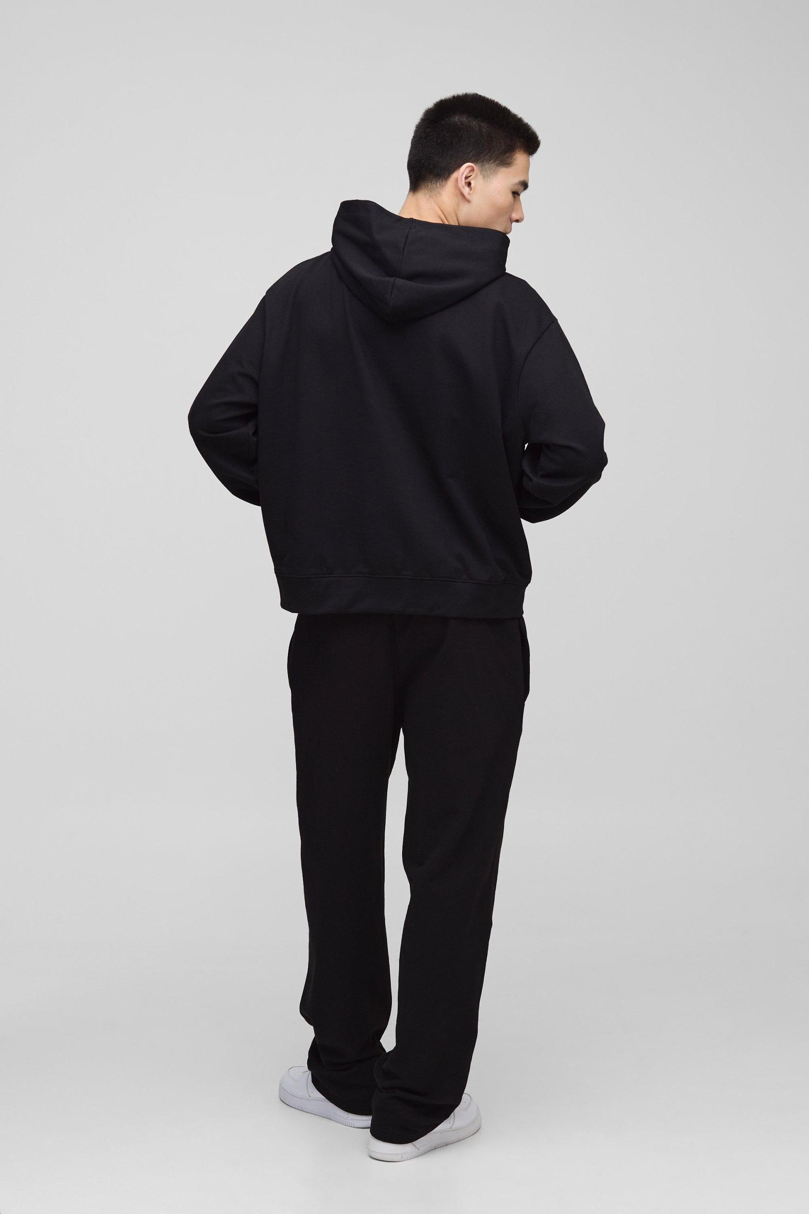 260GSM Loopback Basic Baggy Fit Sweatpants | boohooMAN USA Product Image