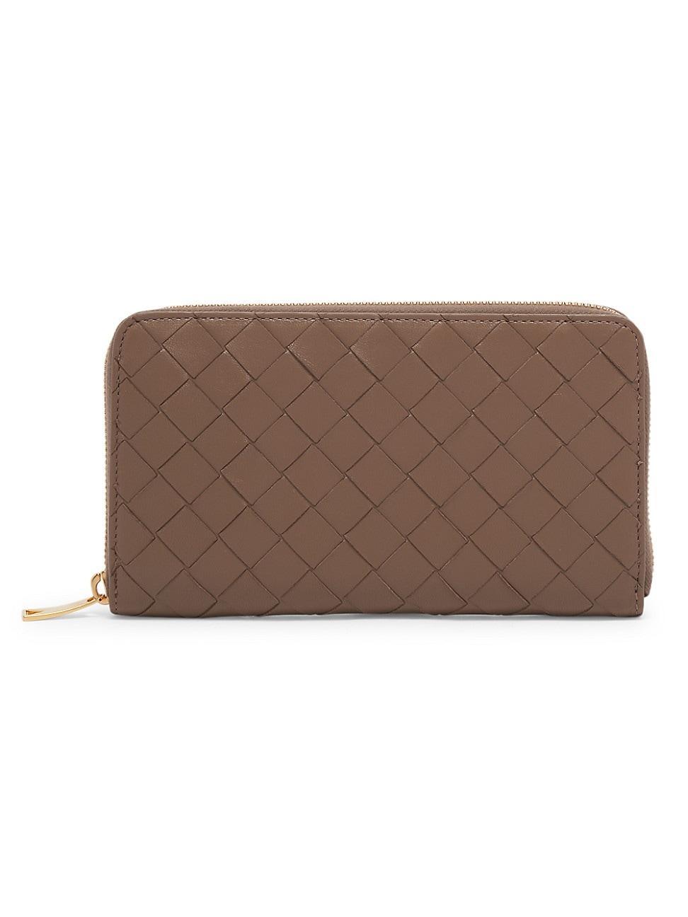Womens Leather Zip-Around Wallet Product Image