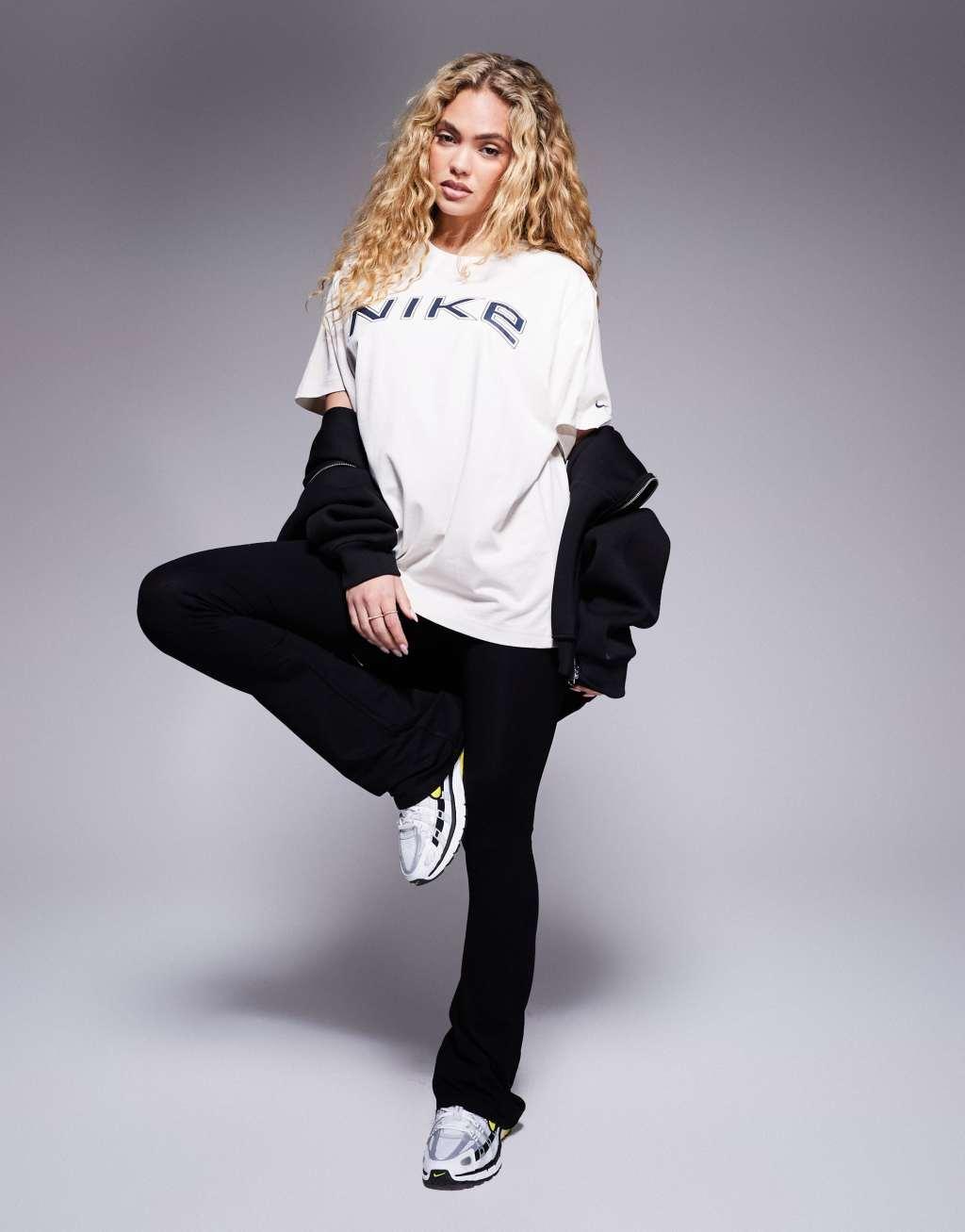 Nike Phoenix logo t-shirt in beige Product Image